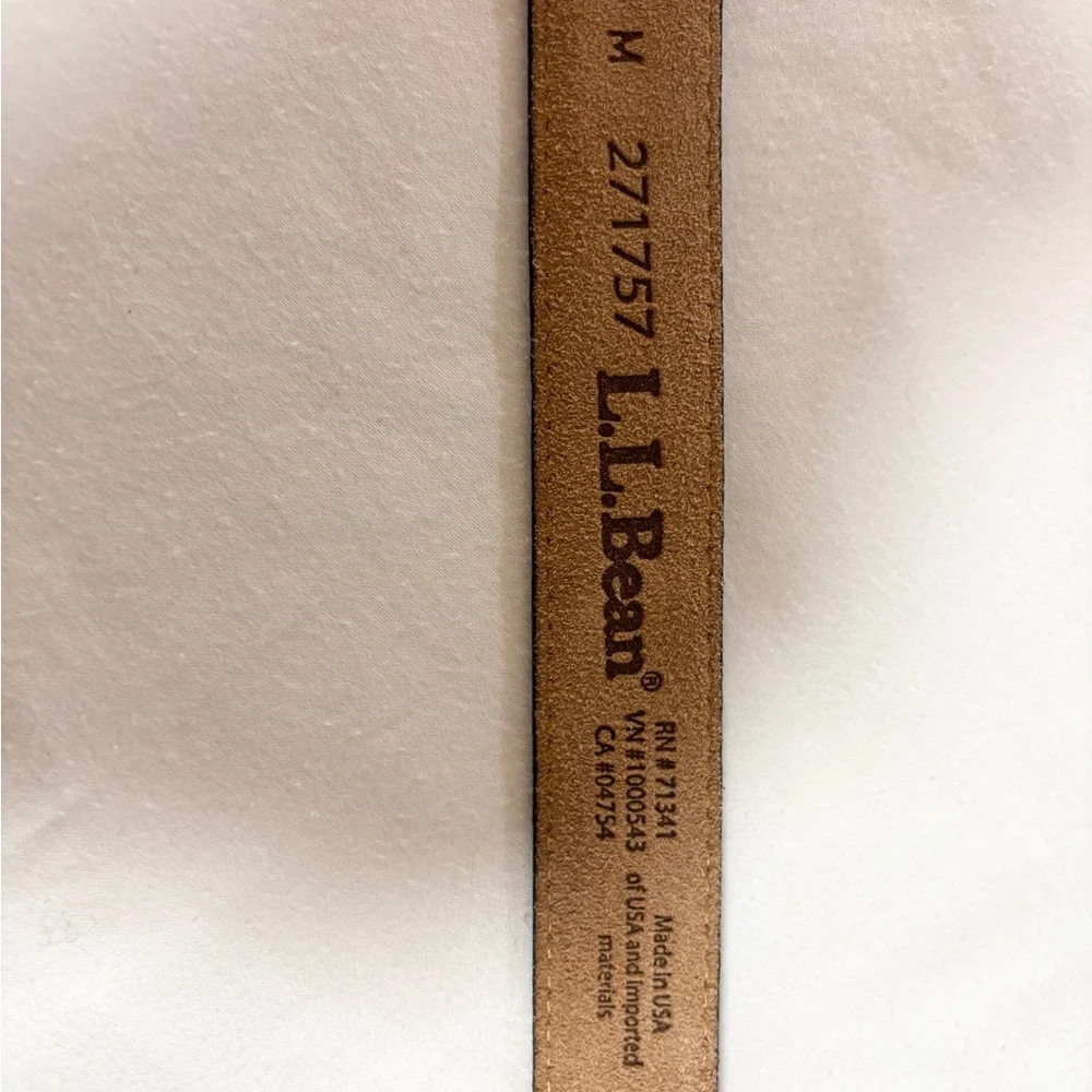 L.L. Bean Brown Leather Belt Med